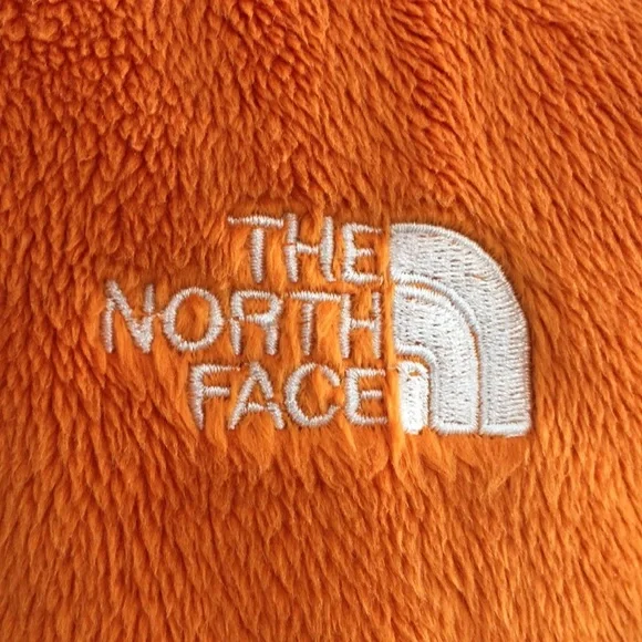 The North Face Orange Full Zip Mock Neck Jacket Womens XS Faux Fur - Picture 5 of 12